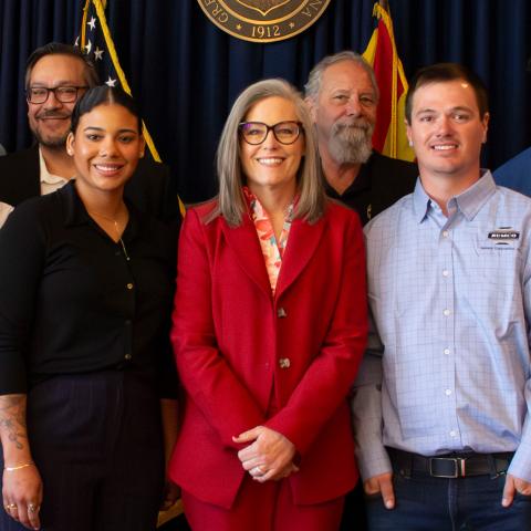 Governor Katie Hobbs with BuildItAZ Apprentices