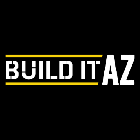 Build It AZ Logo on Black Background